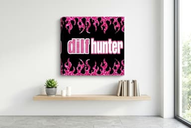 DILF Hunter canvas print wall art mockup