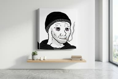 The Doomer canvas print wall art mockup