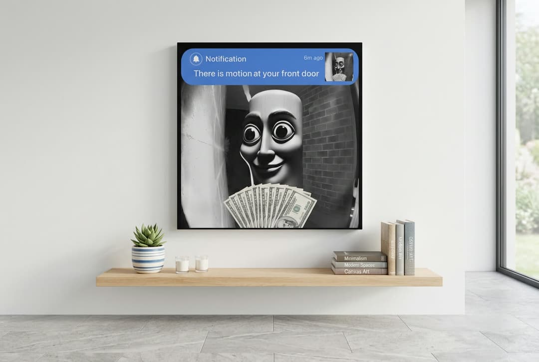 Motion at the Front Door canvas print mockup