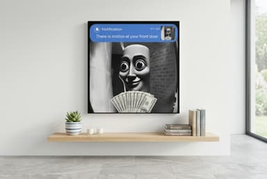 Motion at the Front Door canvas print wall art mockup