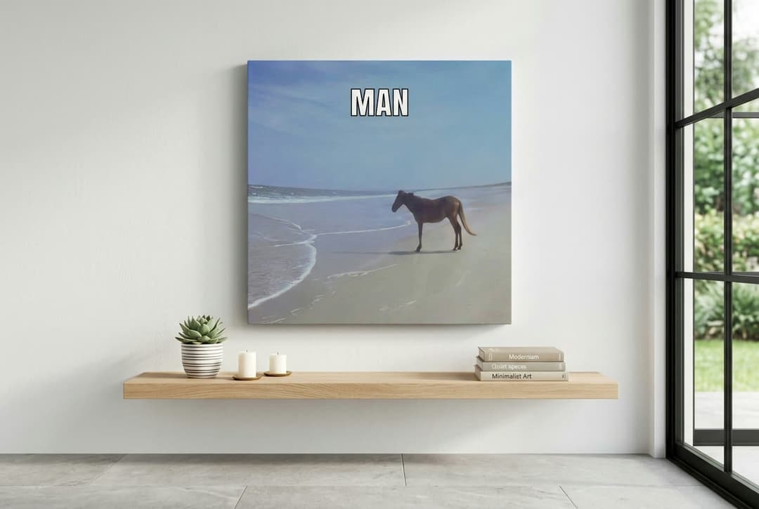 Man. canvas print mockup