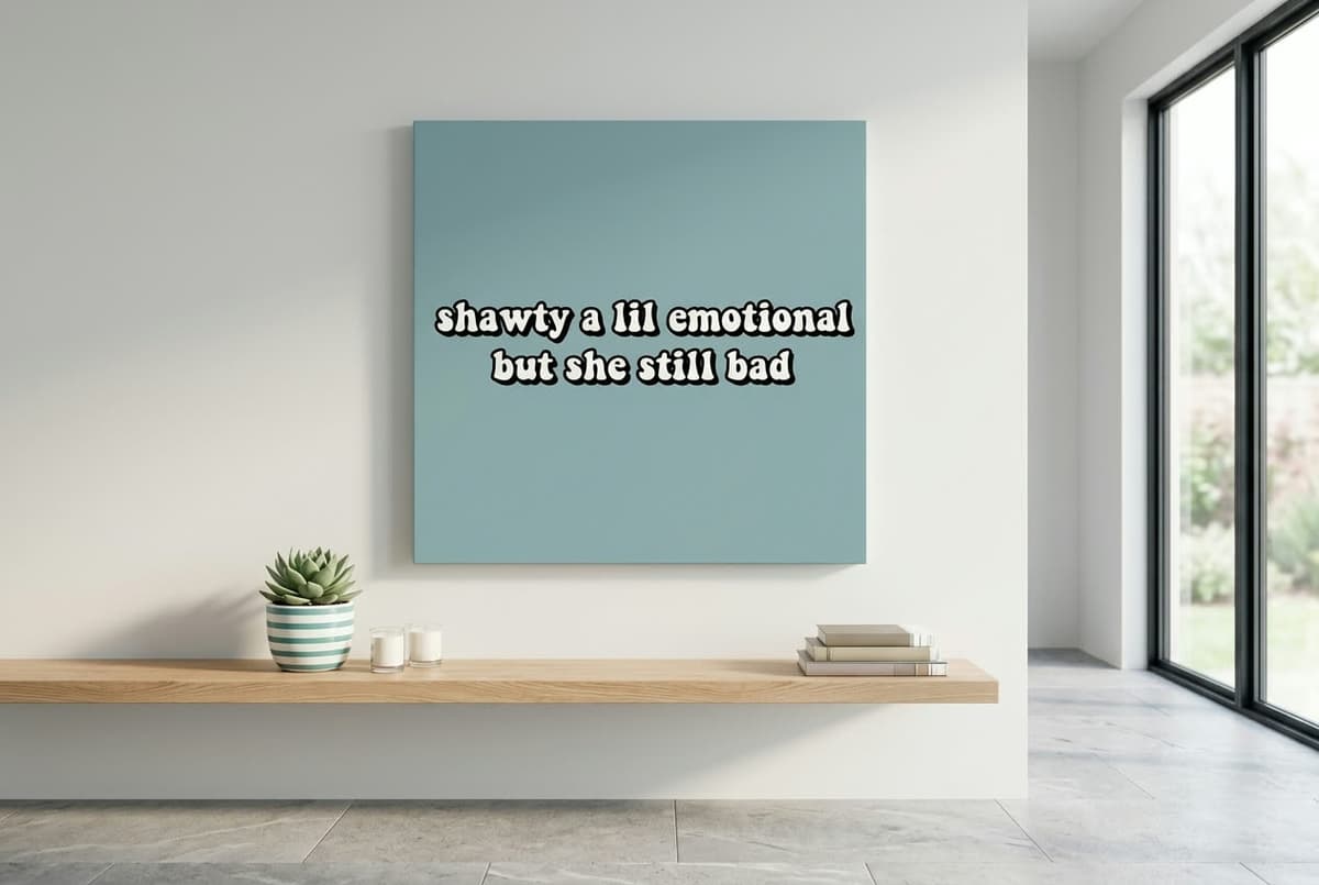 Shawty a Lil Emotional canvas mockup