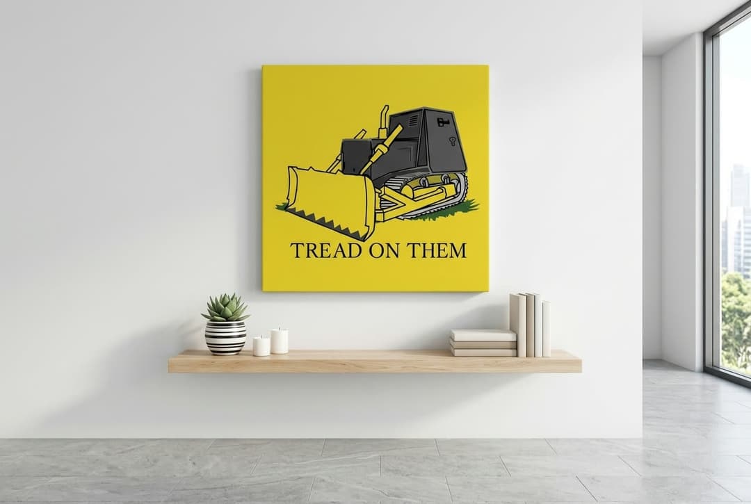 Tread on Them canvas print mockup