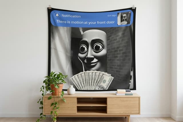 Motion at the Front Door meme gift tapestry