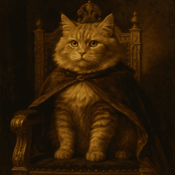 His Royal Meowjesty — AI-generated wall art
