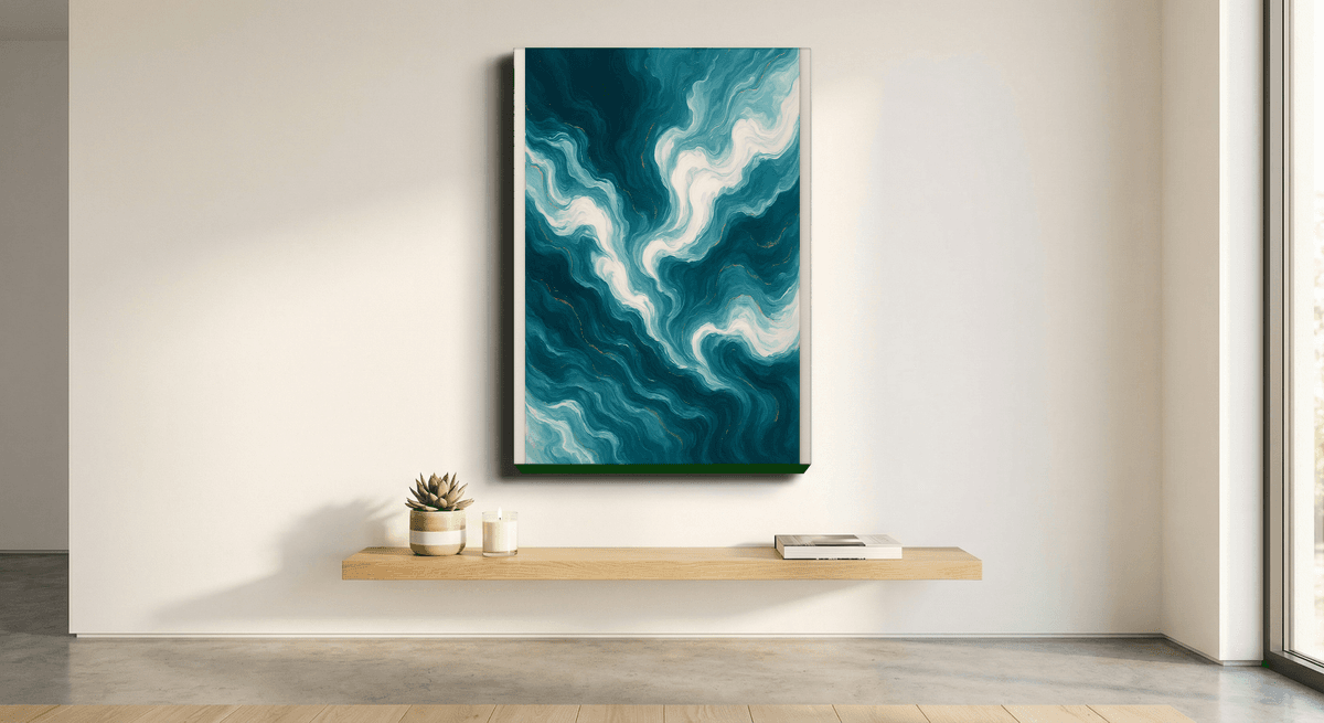 Ocean Flow canvas mockup