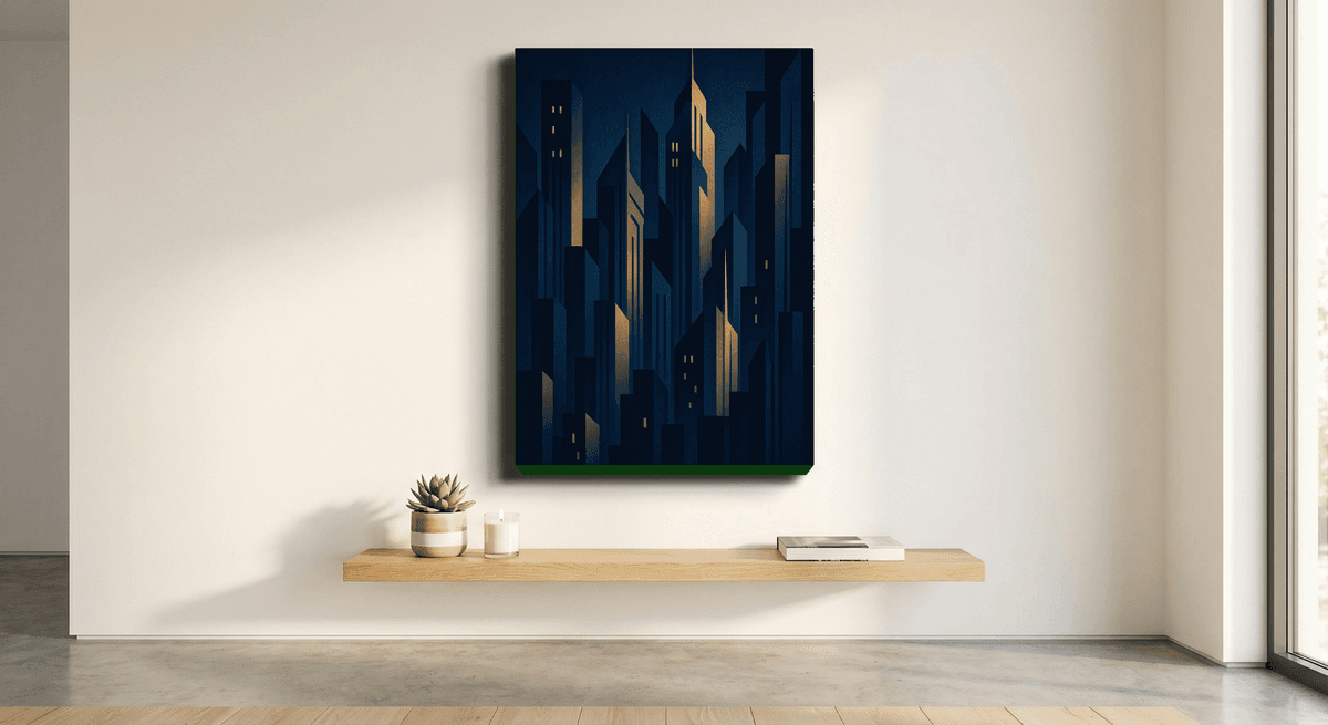 City Deco canvas mockup