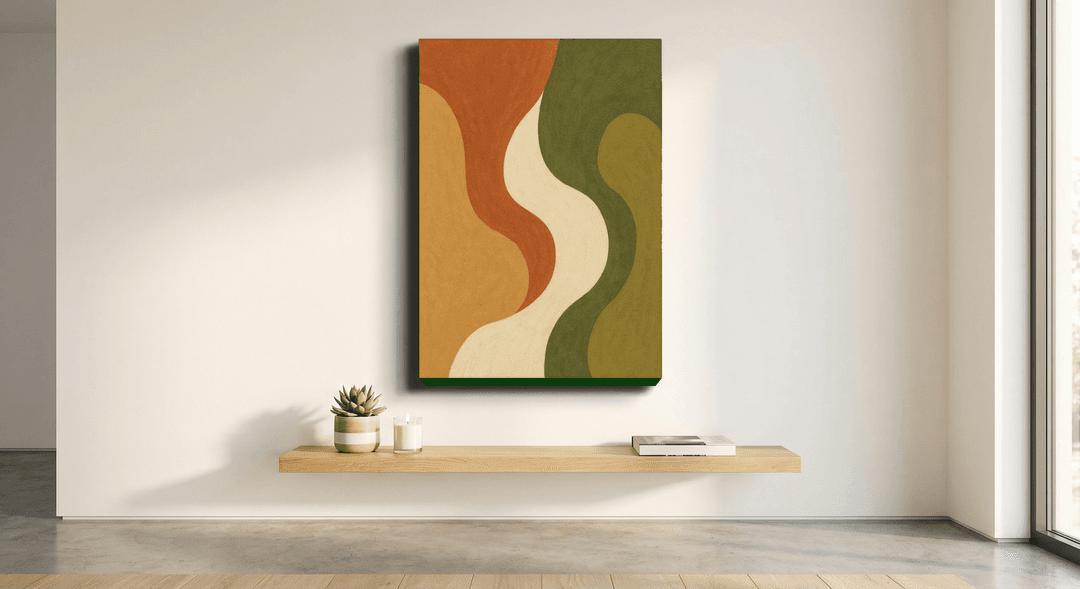 Earth Flow canvas print mockup