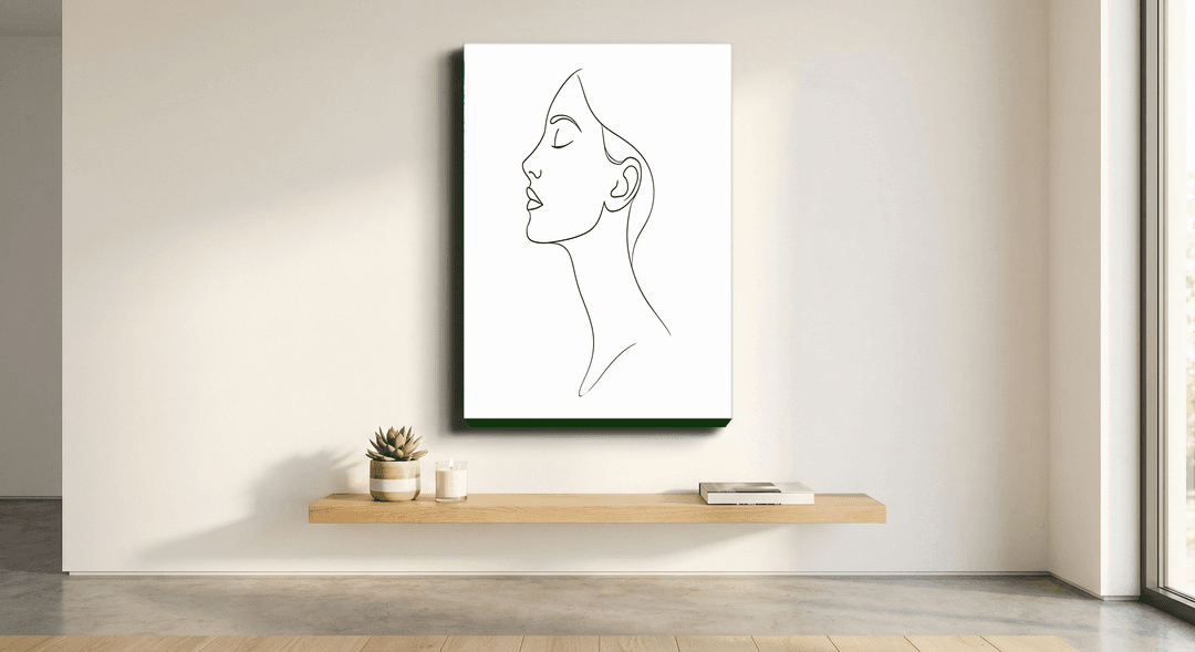 Continuous Line canvas print mockup