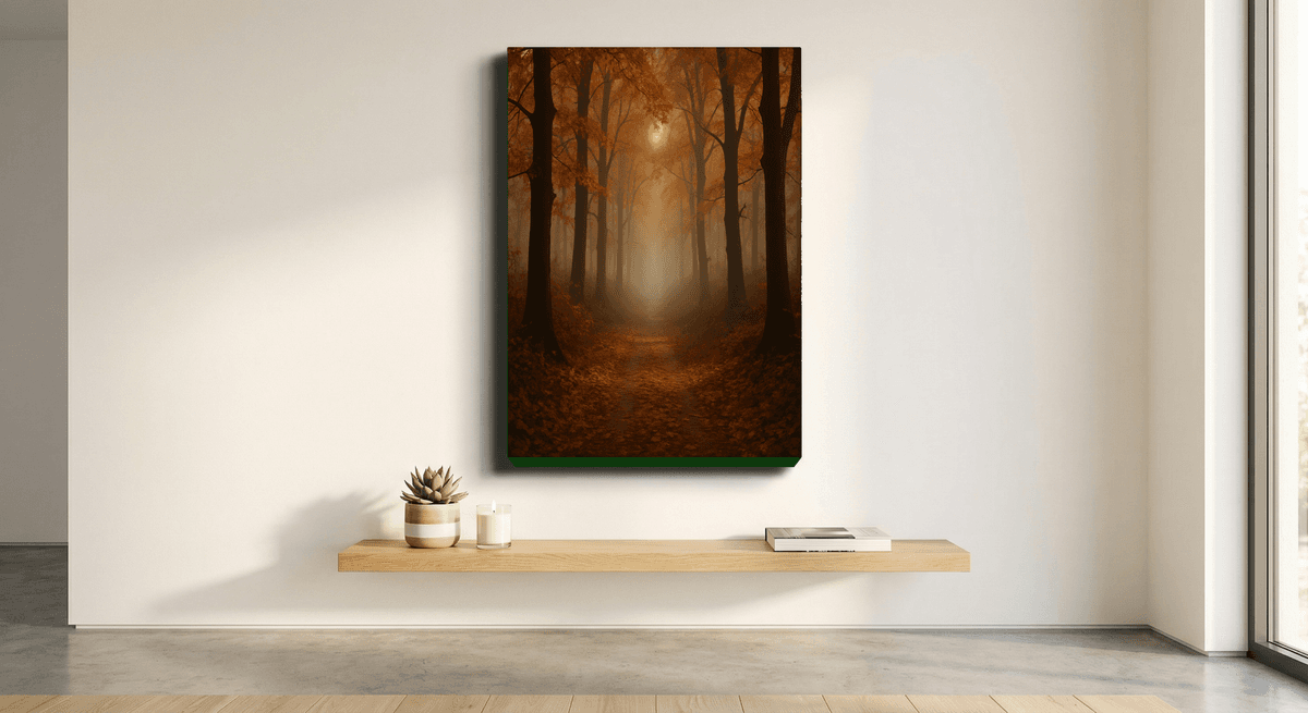 Autumn Fog canvas mockup