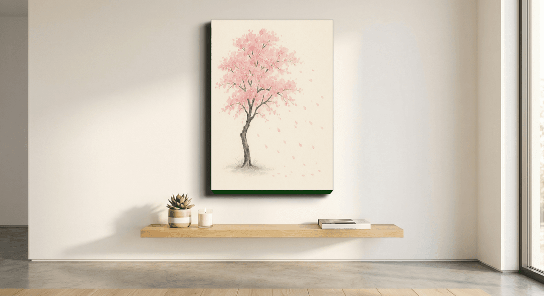 Sakura Zen canvas print mockup