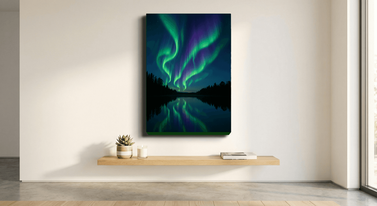 Aurora canvas mockup