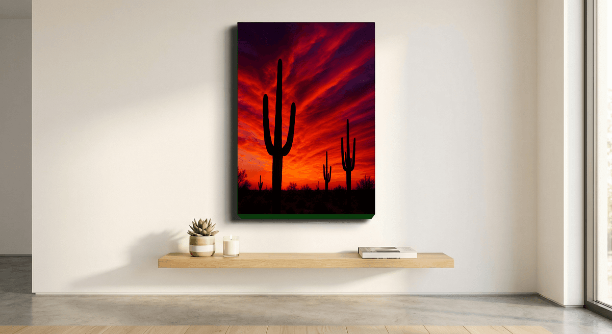 Sonoran Dusk canvas mockup