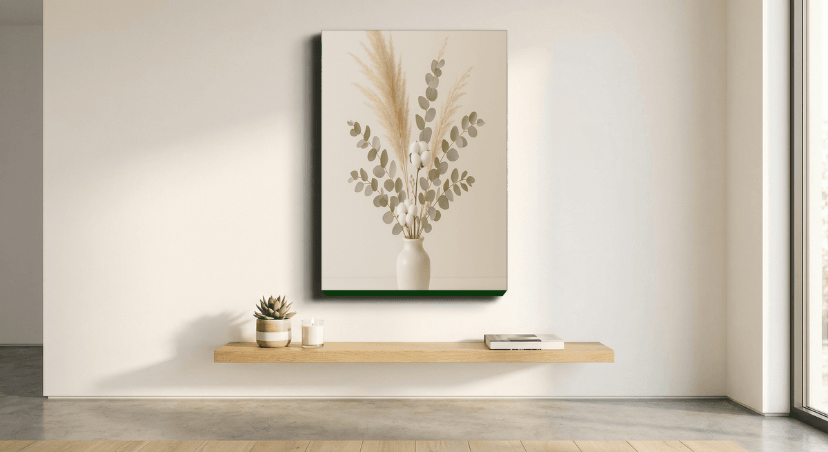 Pampas Bouquet canvas mockup