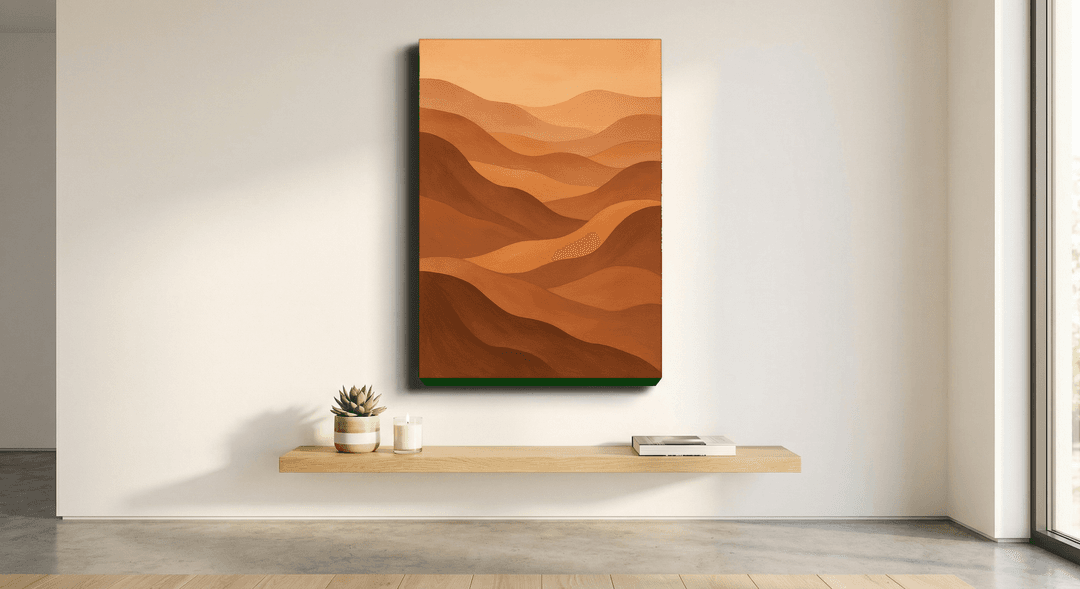 Golden Dunes canvas print mockup