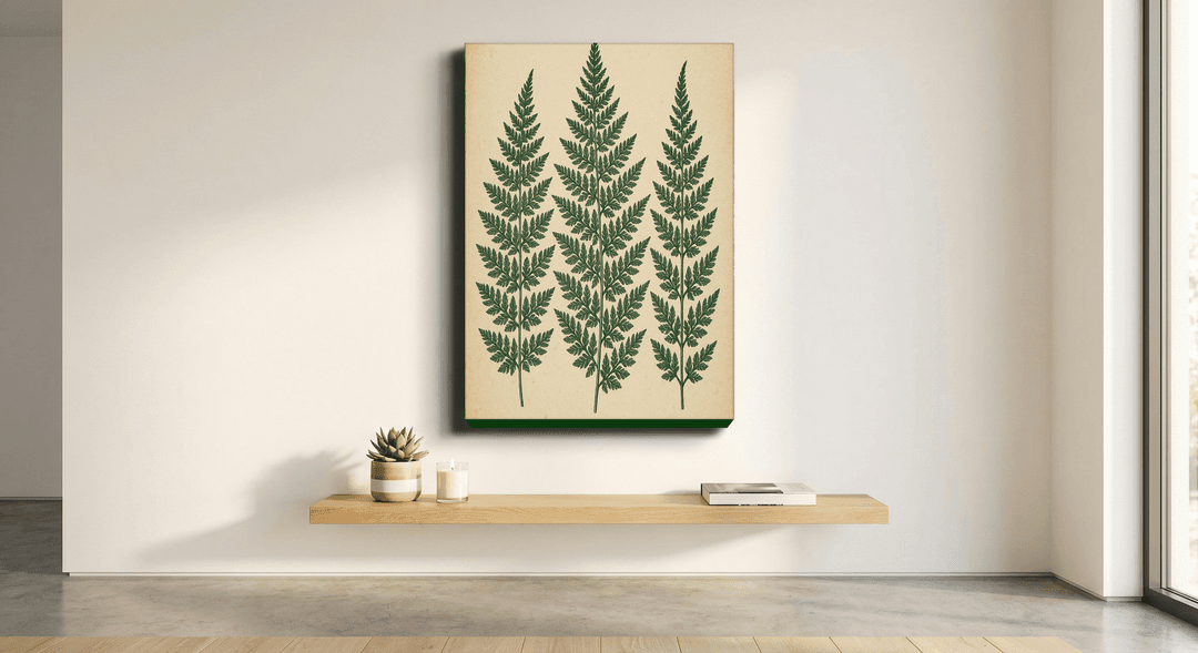 Victorian Fern canvas print mockup