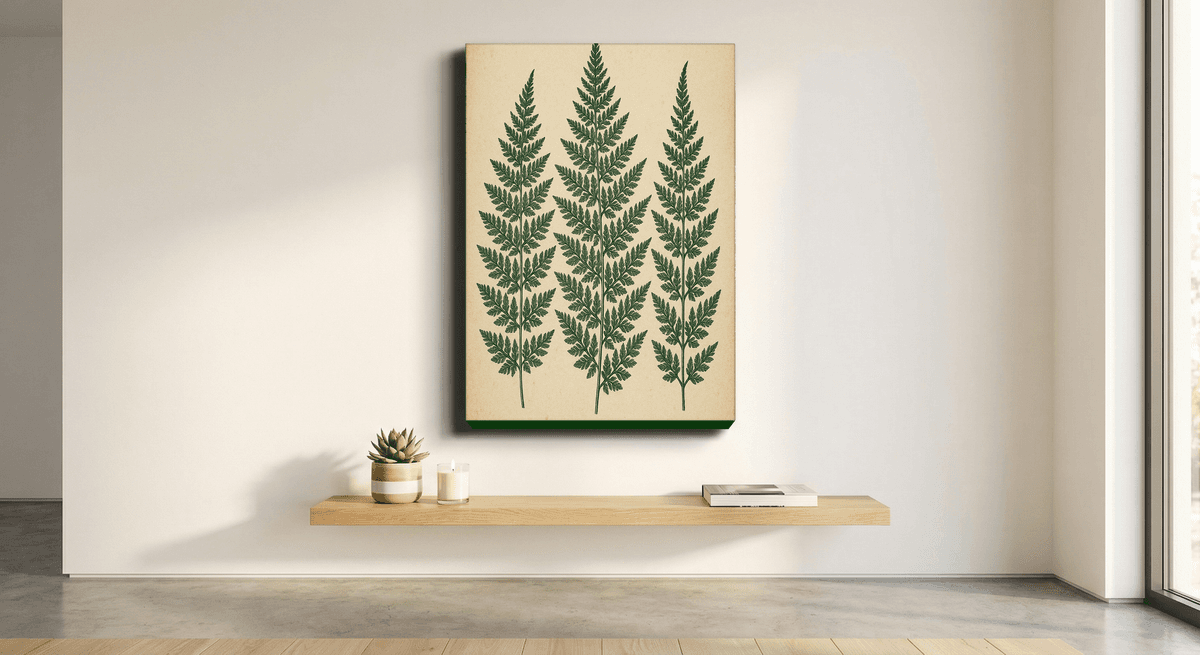 Victorian Fern canvas mockup