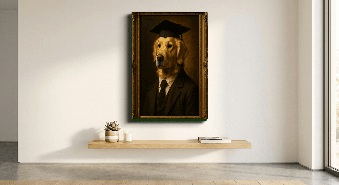 The Graduate canvas print mockup