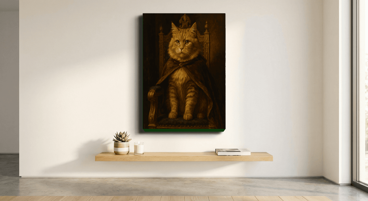 His Royal Meowjesty canvas mockup