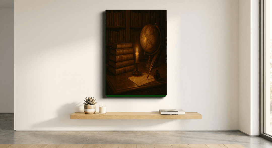 Scholar's Desk canvas print mockup