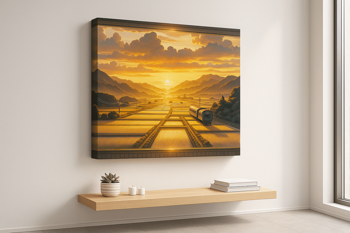 Train Window canvas mockup