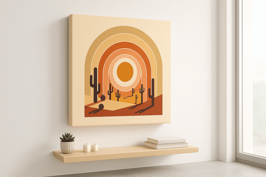 Desert Sunrise canvas print mockup