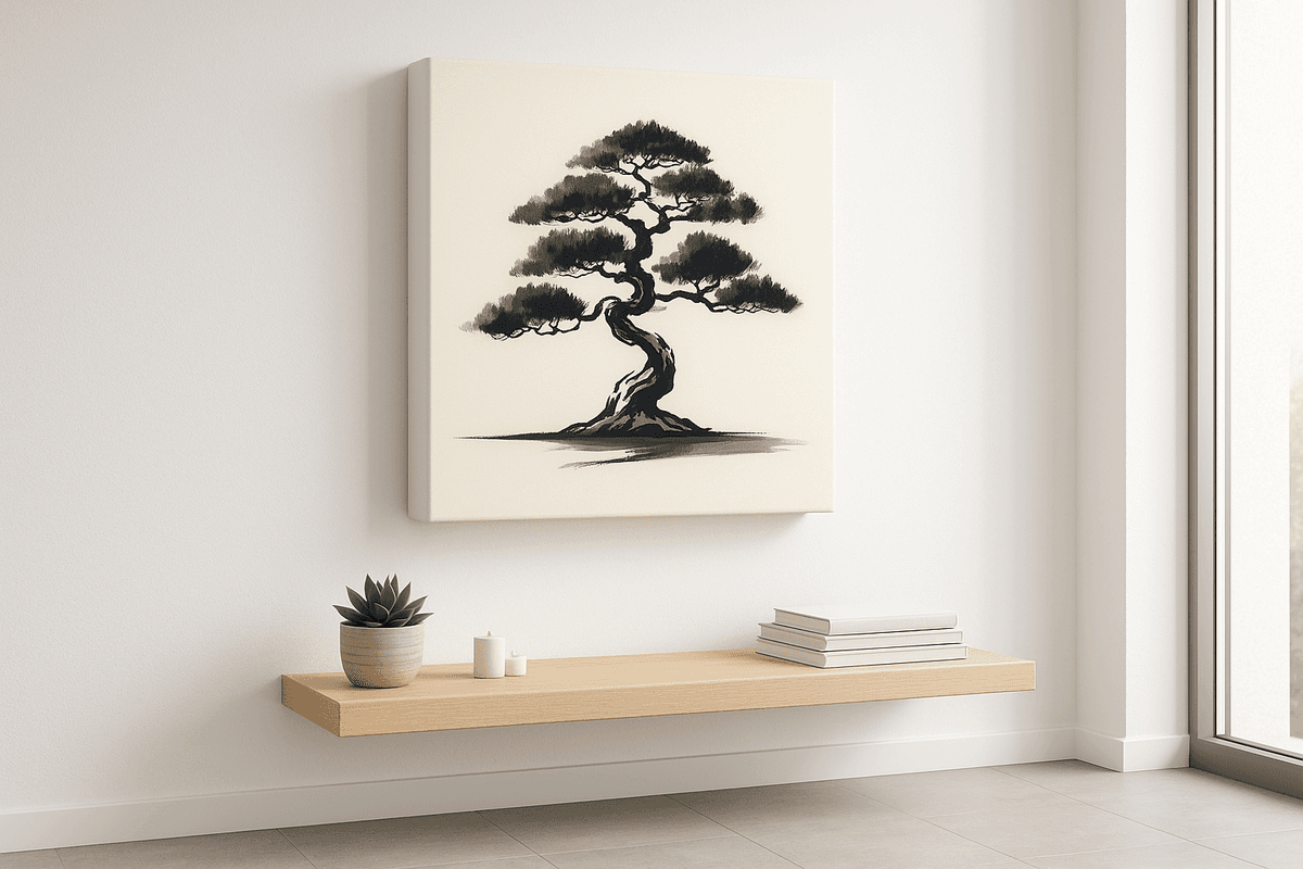 Ink Bonsai canvas mockup