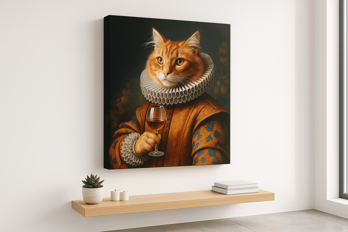 Cat Sommelier canvas mockup