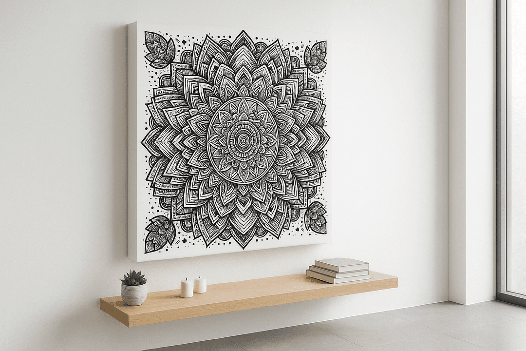 Zen Mandala canvas print mockup