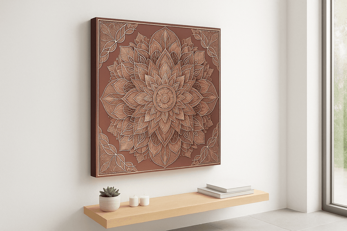 Rose Gold Mandala canvas mockup