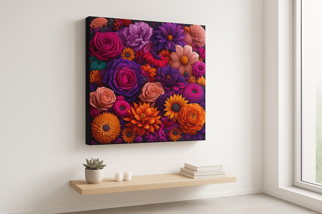 Flower Bomb canvas print mockup