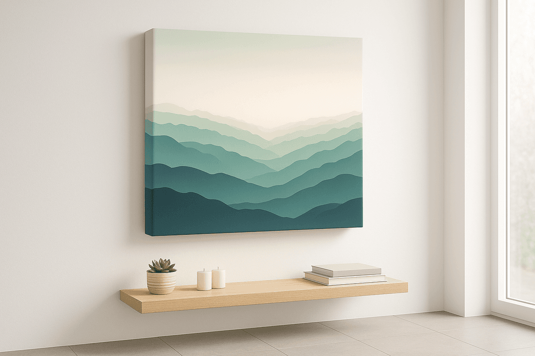 Layered Mist canvas print mockup