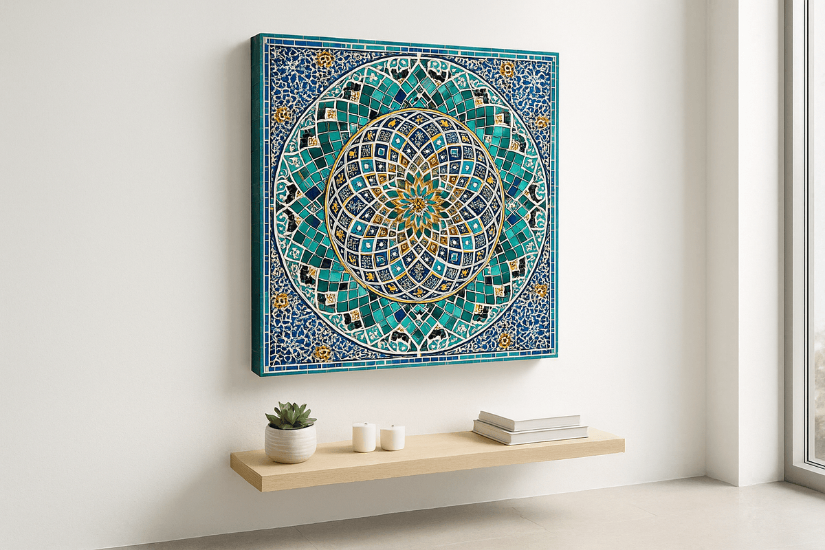 Moroccan Mosaic canvas mockup