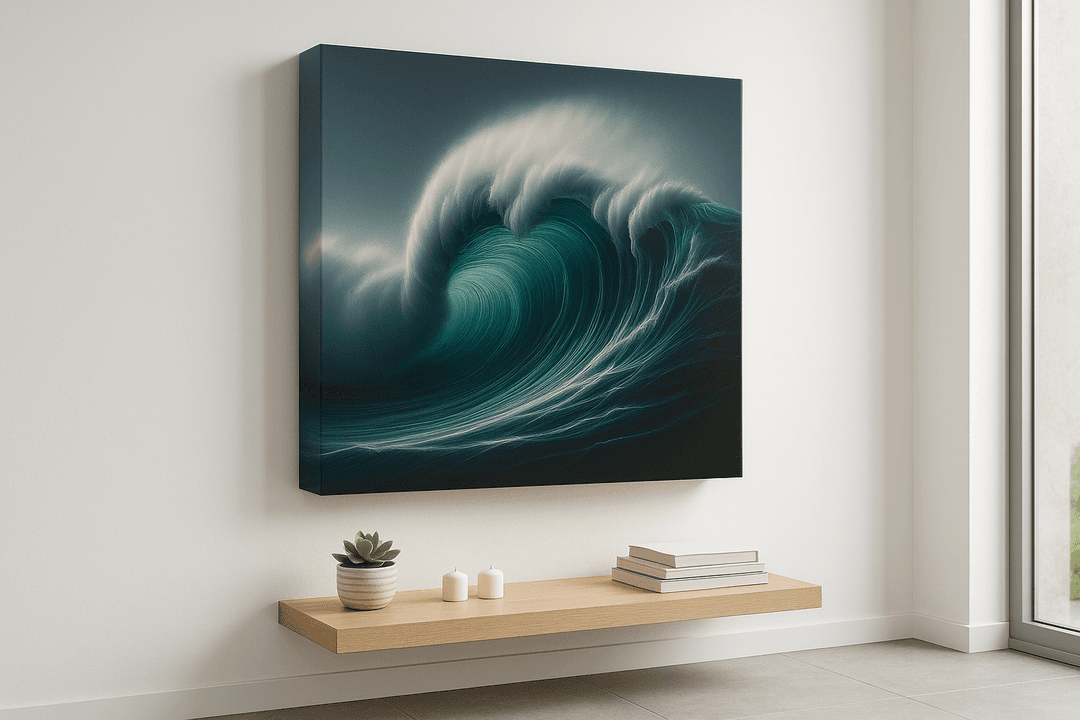 Glass Wave canvas print mockup