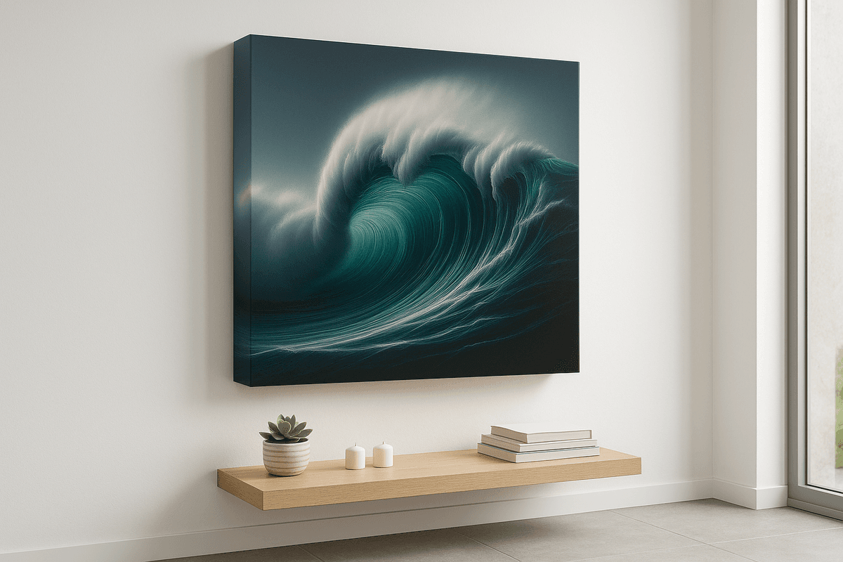 Glass Wave canvas mockup