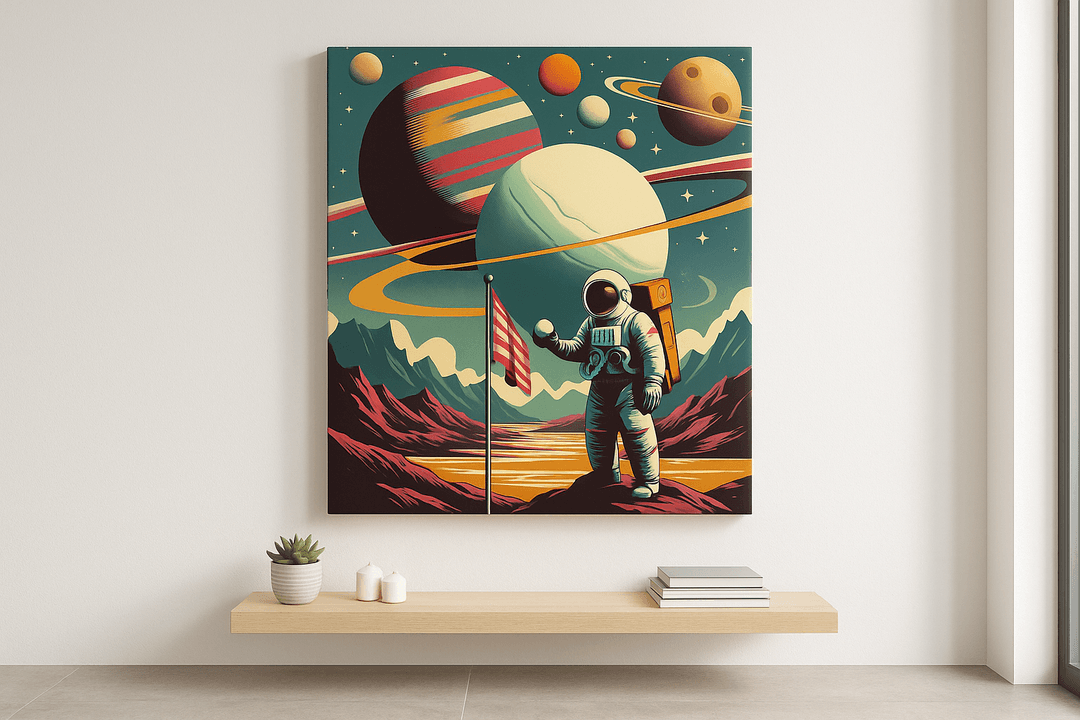 Space Cruiser canvas print mockup
