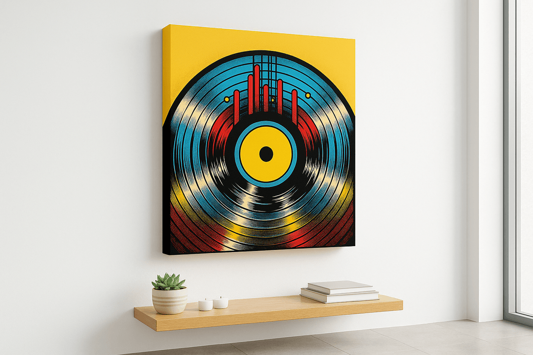 Vinyl Pop canvas print mockup