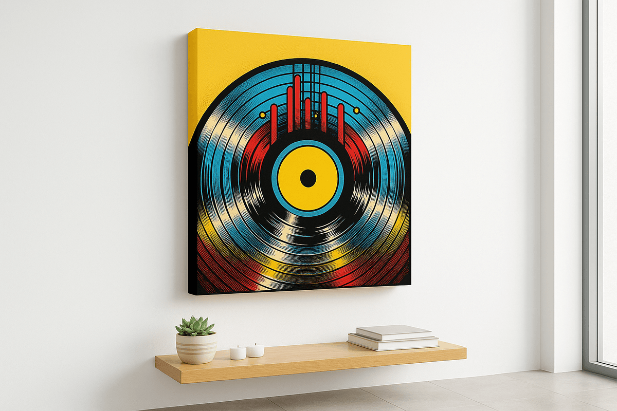 Vinyl Pop canvas mockup