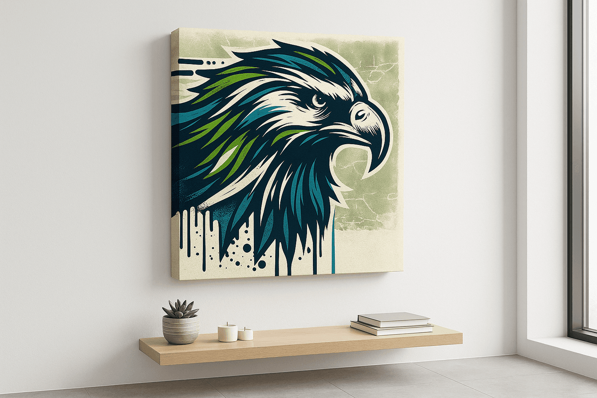 Graffiti Hawk canvas mockup