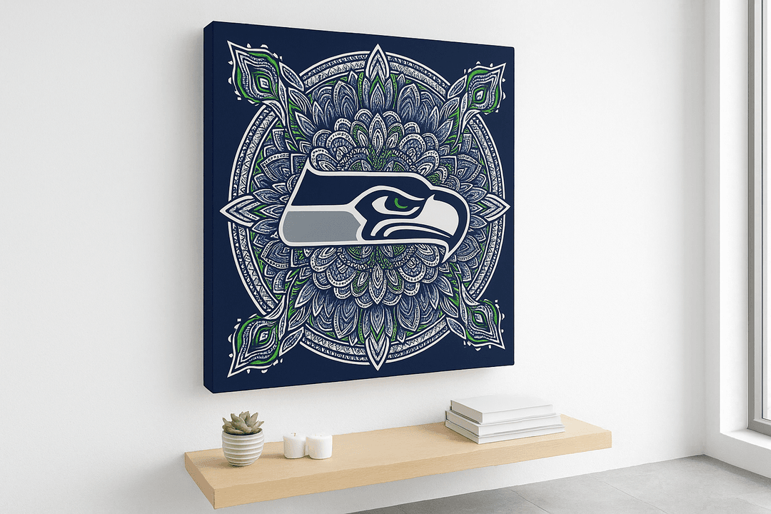 Hawk Mandala canvas print mockup