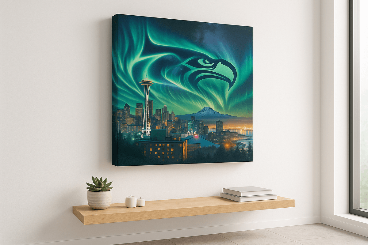 Seattle Lights canvas mockup