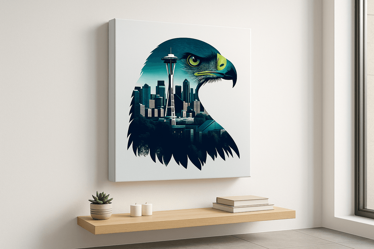 Double Exposure canvas mockup