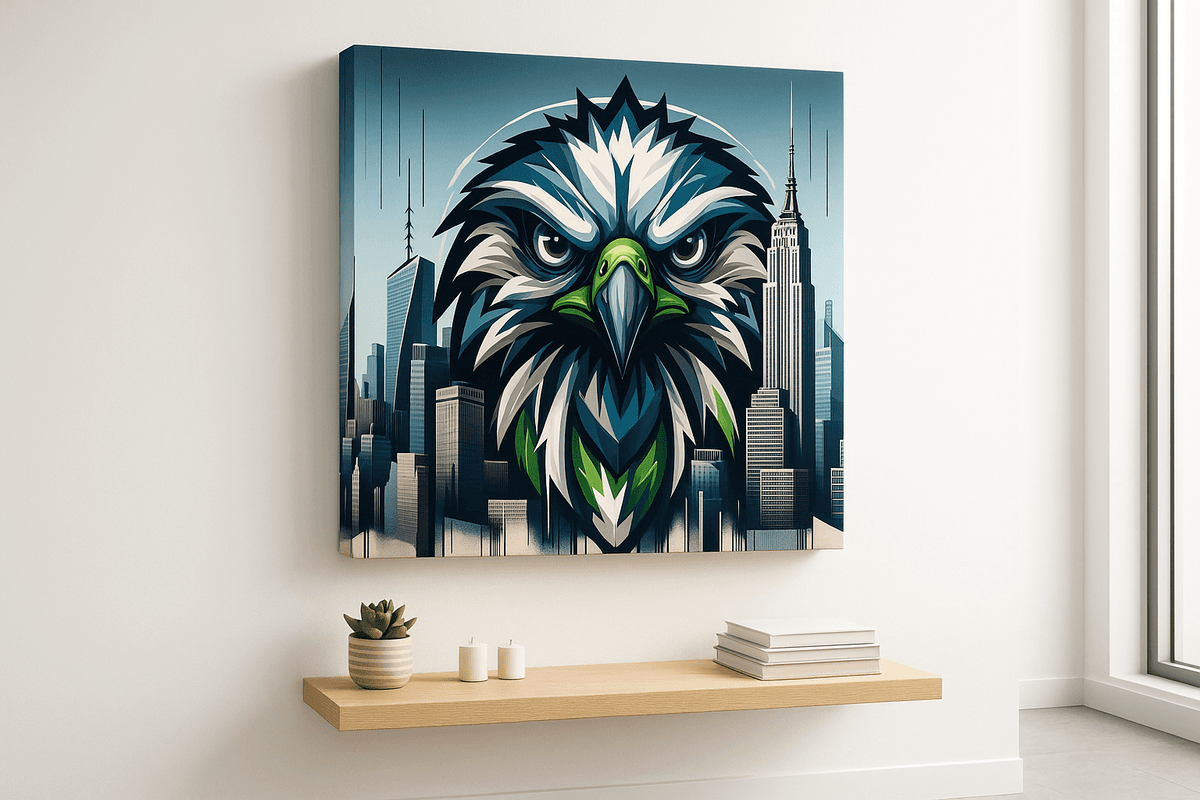 Seattle Mural canvas mockup