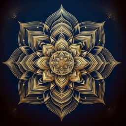 Golden Lotus — AI-generated wall art